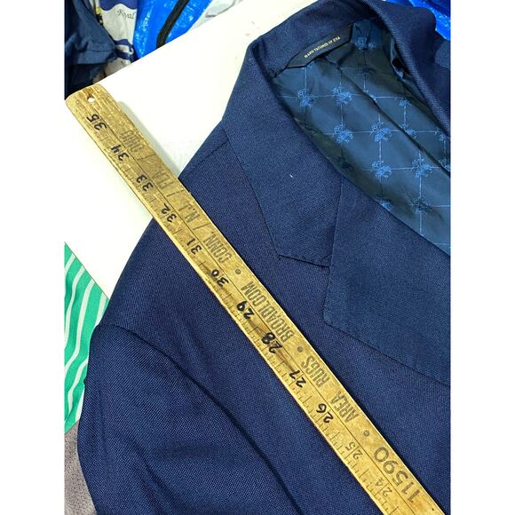 Vintage Brooks Brothers Blazer Mens Xl Blue 100% Coat Jacket Made In USA - Picture 11 of 14